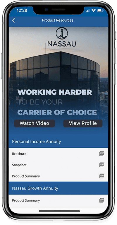 picture of marketing resources on the agent app